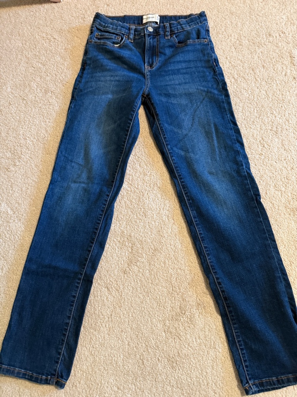 abercrombie kids dark blue straight jeans